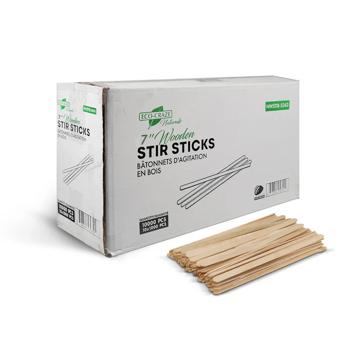Eco Craze - 7" Wooden Stir Sticks - 1000Ct - Image 2