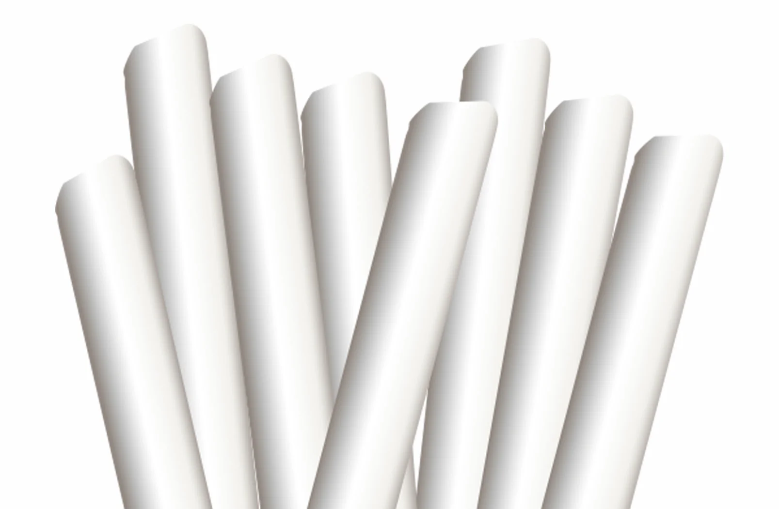 Ecogreen - 6" Cocktail Paper Straws - 8mm - Unwrapped - 200Ct - Image 2