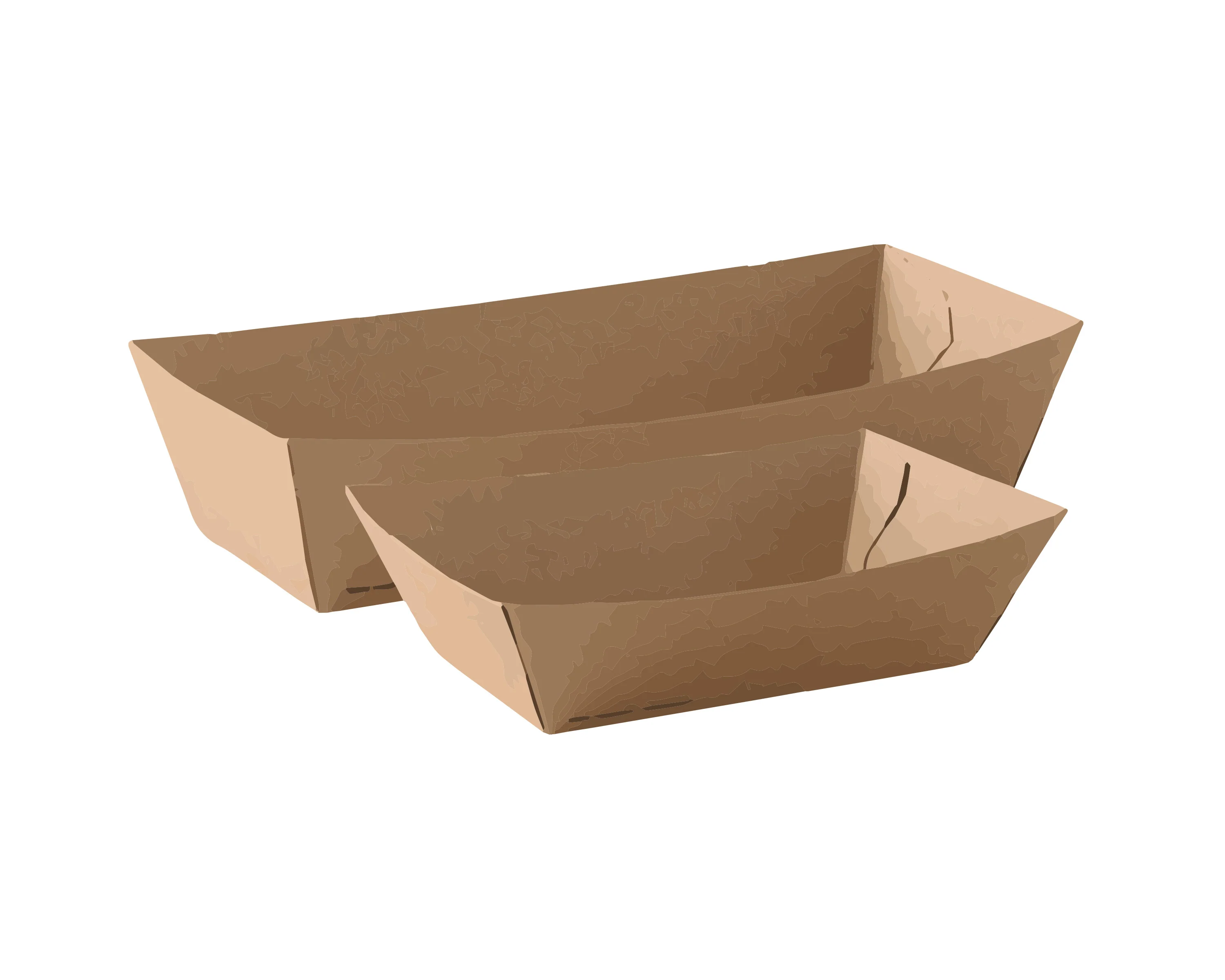 EcoGreen - Food Trays - Kraft - #3 - 2Lb