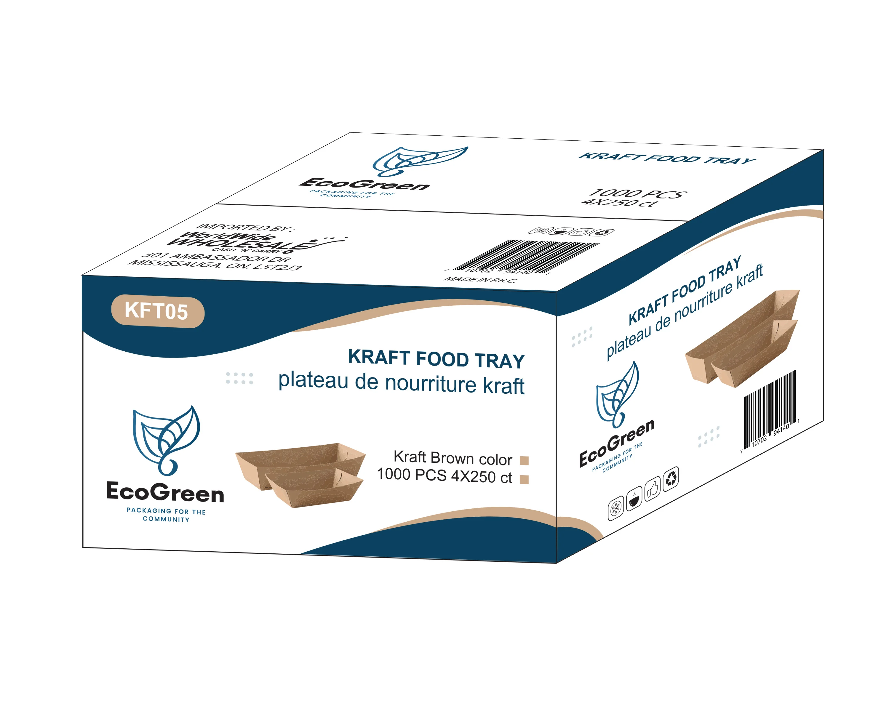 EcoGreen - Food Trays - Kraft - #5 - Image 2