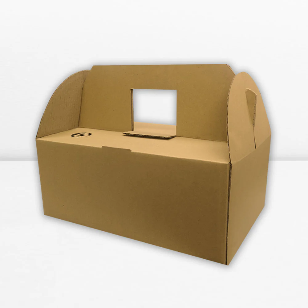 Enjay - BrownWood 2 Sided Diecut Box w/ Handle