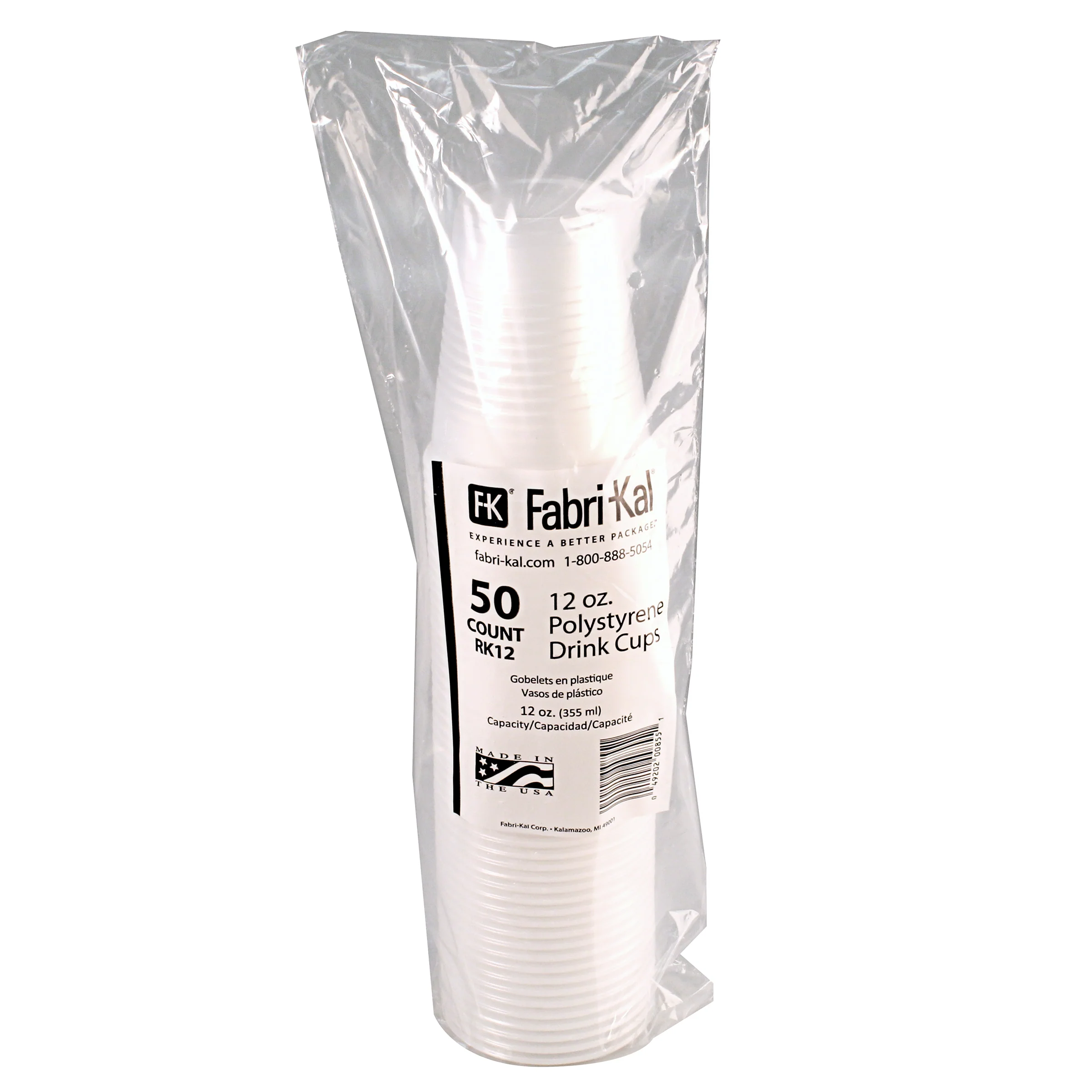 Fabri-Kal - 12oz Polystyrene Drinking Cups - RK12 - Image 2