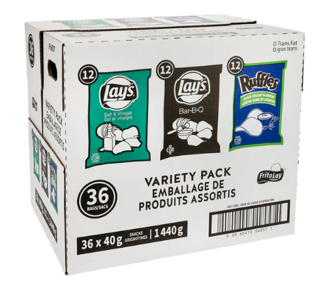 Frito Lays - Variety Packs - S&V  BBQ & Ruffles - Image 2