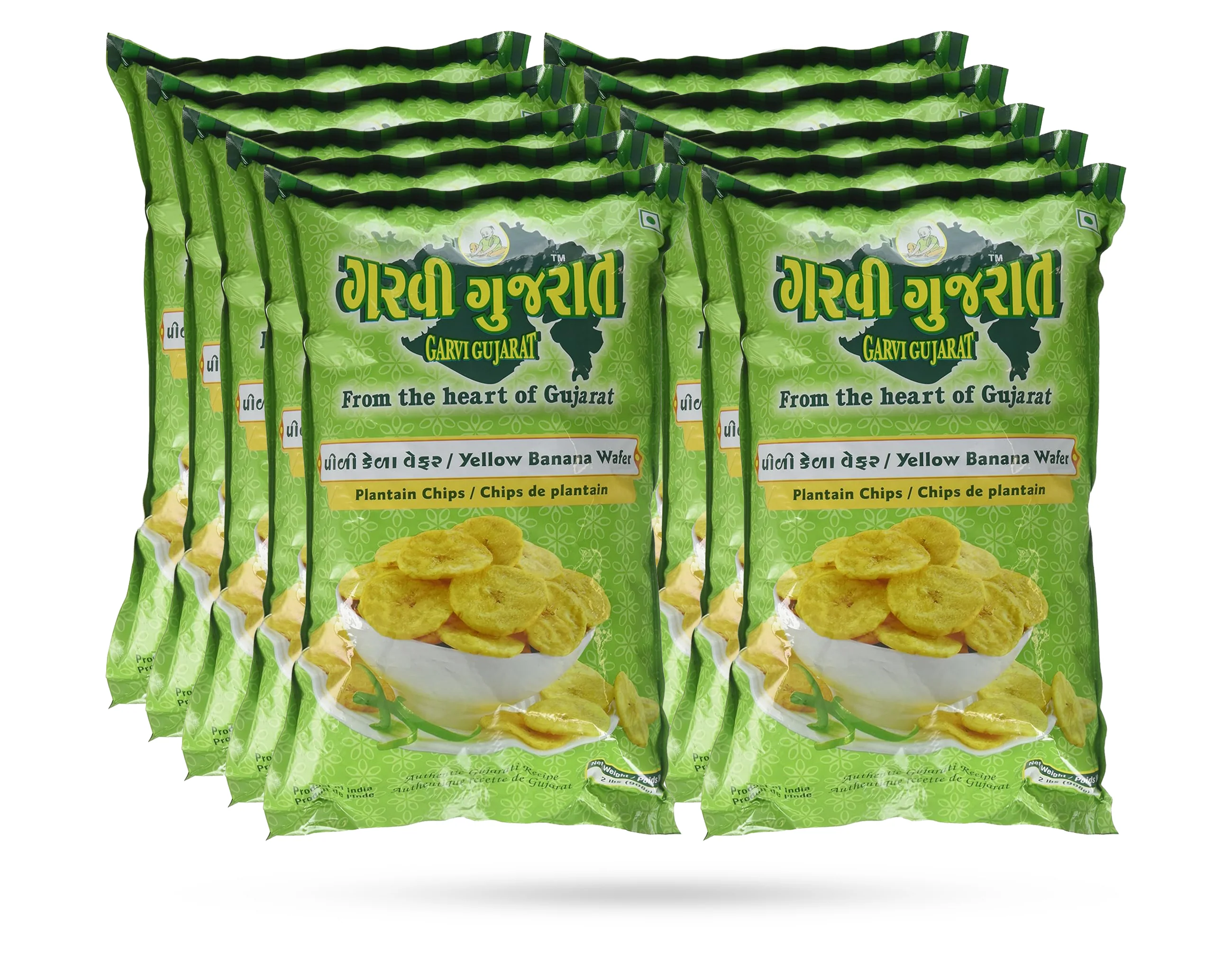 Garvi Gujarat - Banana Chips - Yellow - 908g - Image 2