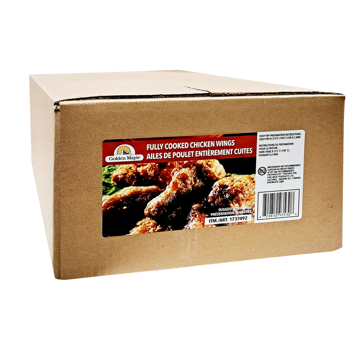 Golden Maple - Chicken Wings - Uncooked - 10 Kg