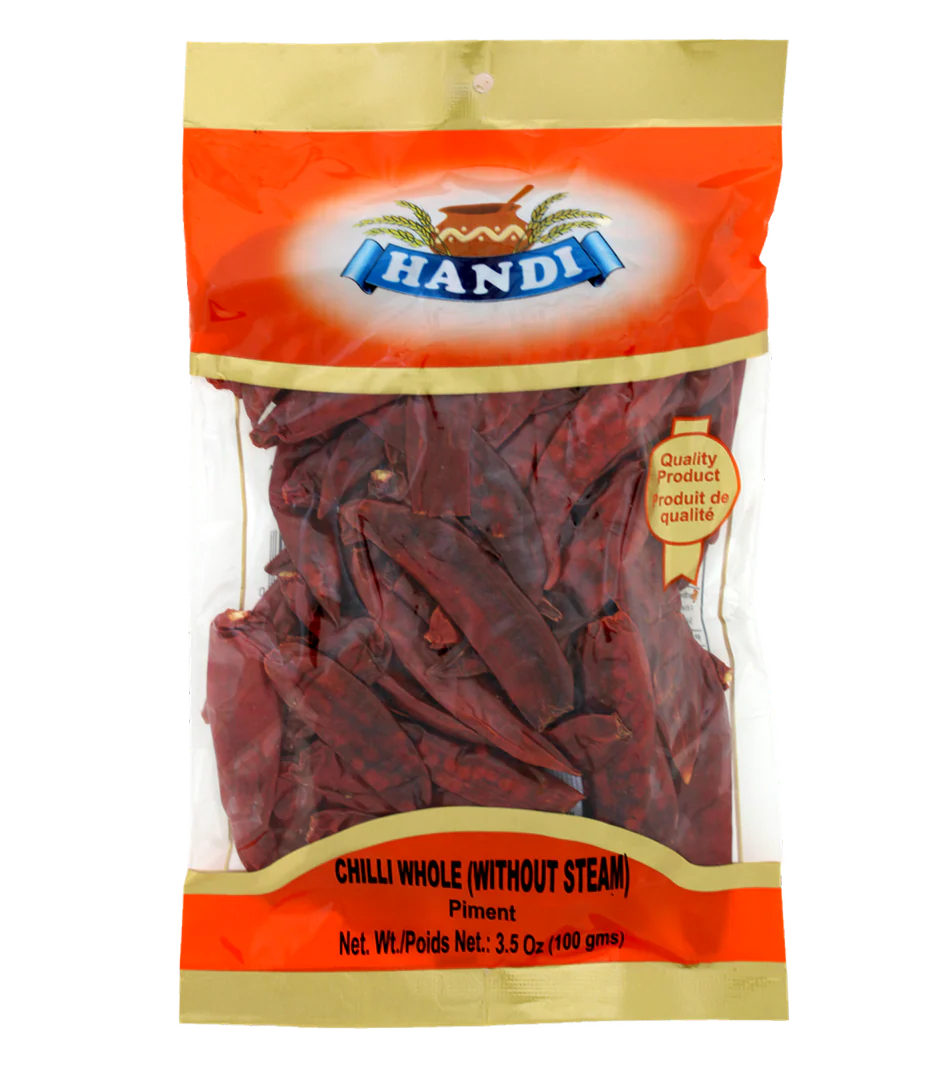 Handi - Extra Hot Chilli Whole Without Stem  - 100g