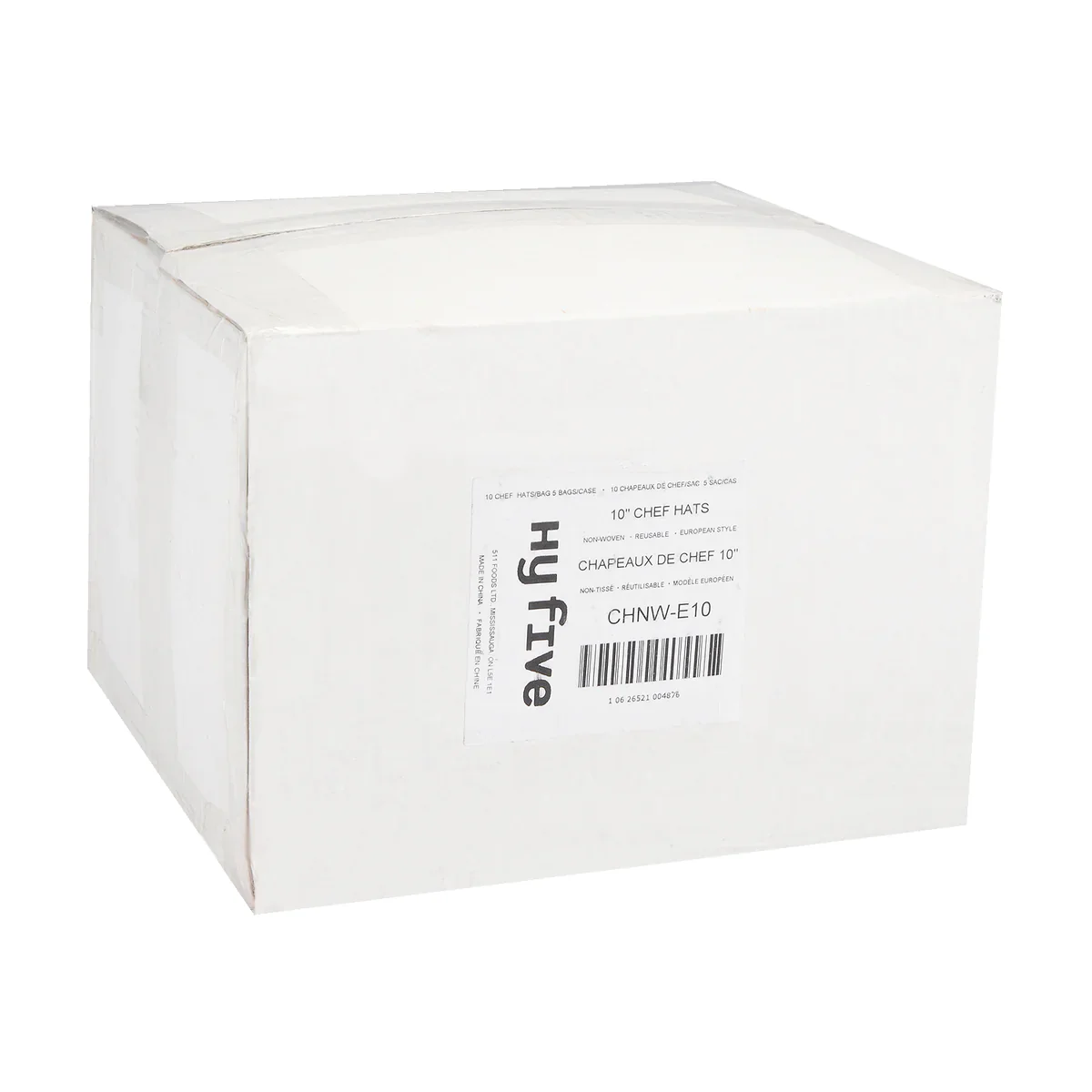 Hy Five 10" Chef Hat European Style Non Woven CHNW-E10 - Image 3