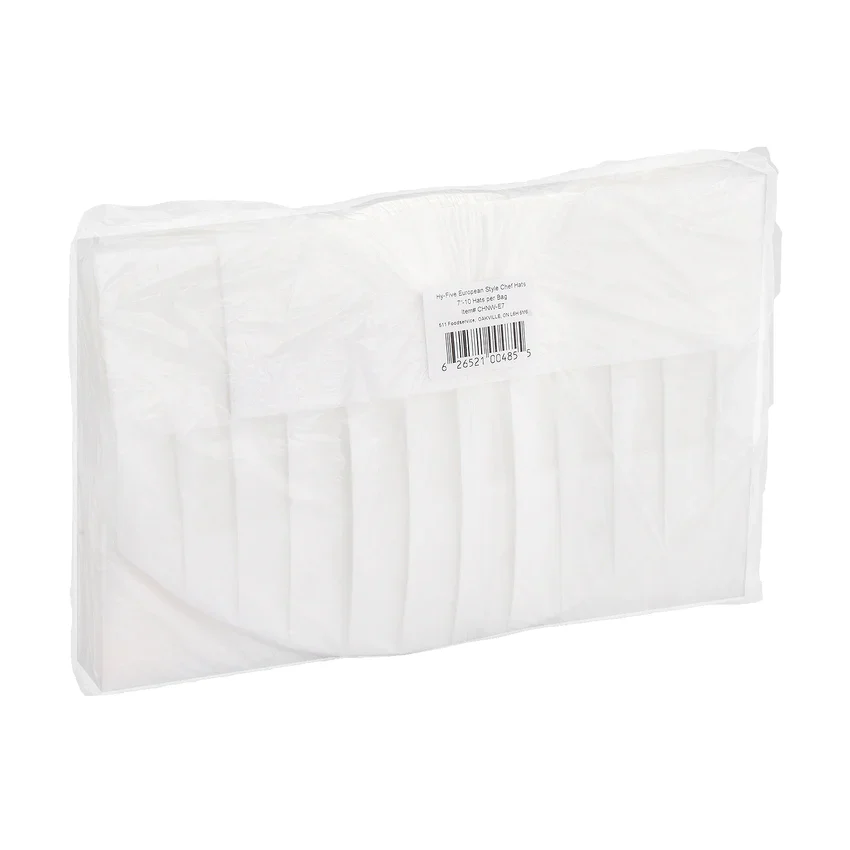 Hy Five 7" Chef Hat European Style Non Woven CHNW-E7 - Image 3