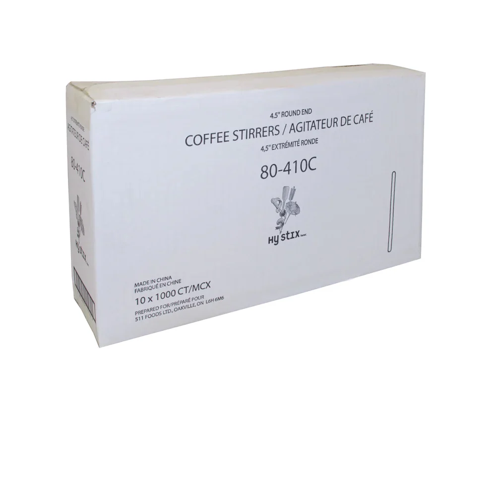 Hy Stix Stirrer Coffee Round End 4.5" 80-410C - Image 3