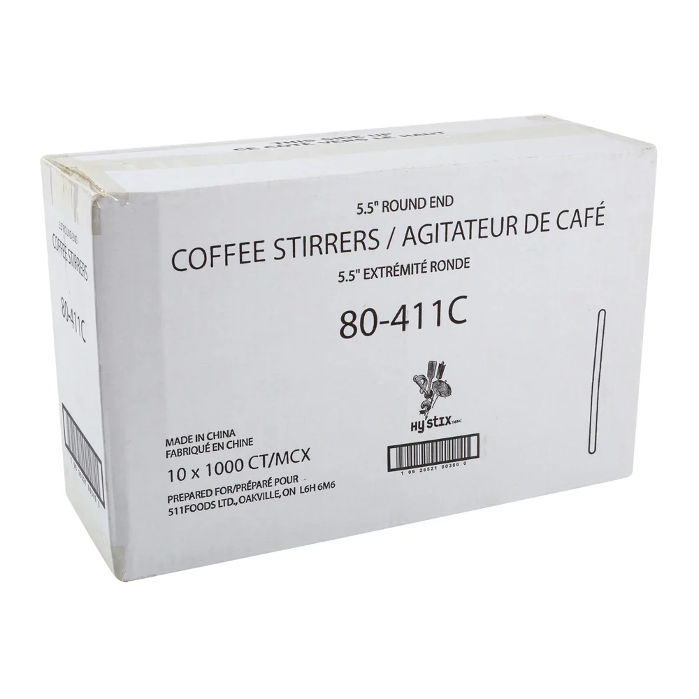Hy Stix Stirrer Coffee Round End 5.5" 80-411C - Image 3