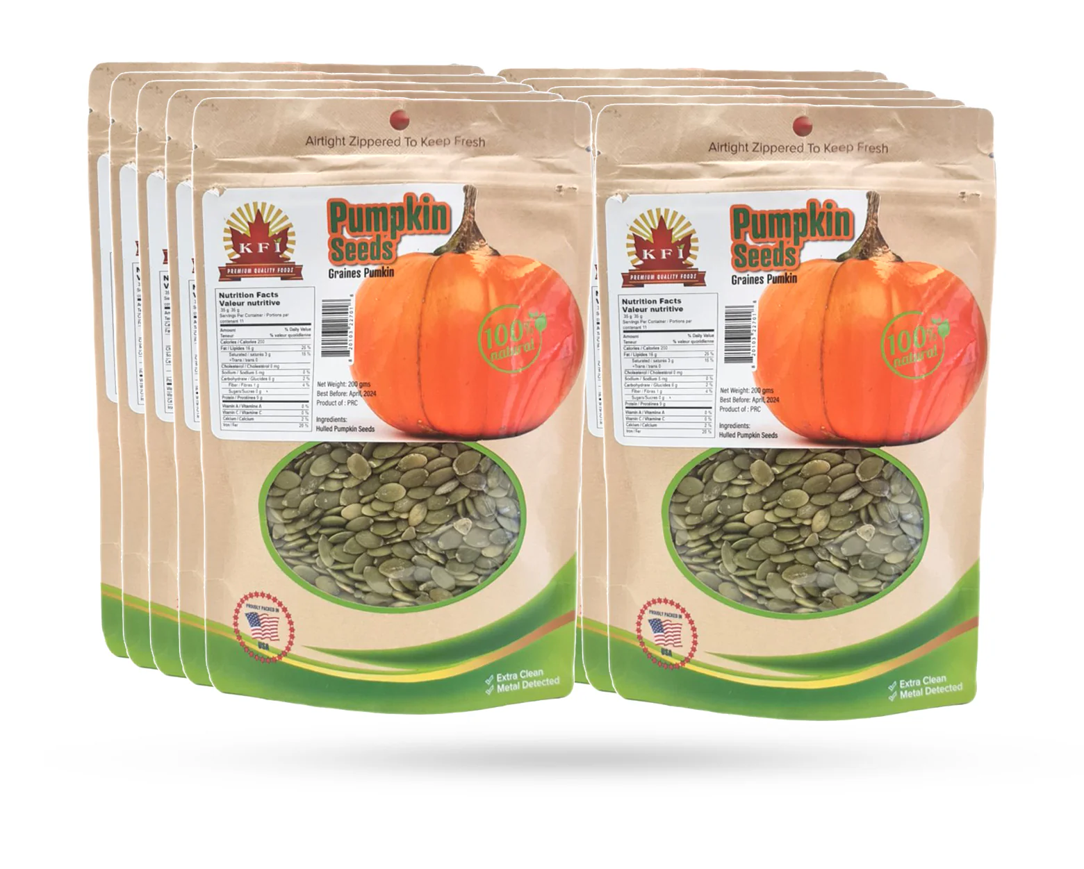 KFI - Pumpkin Seeds Raw - 200g - Image 2