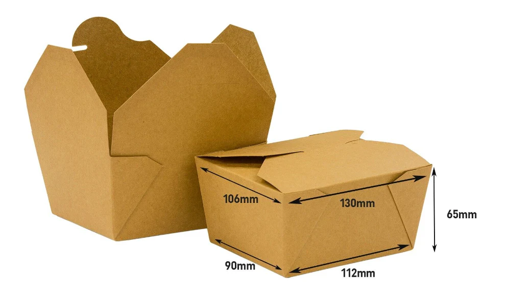 Kraft Deli Boxes 4 Flap #1 - Image 2