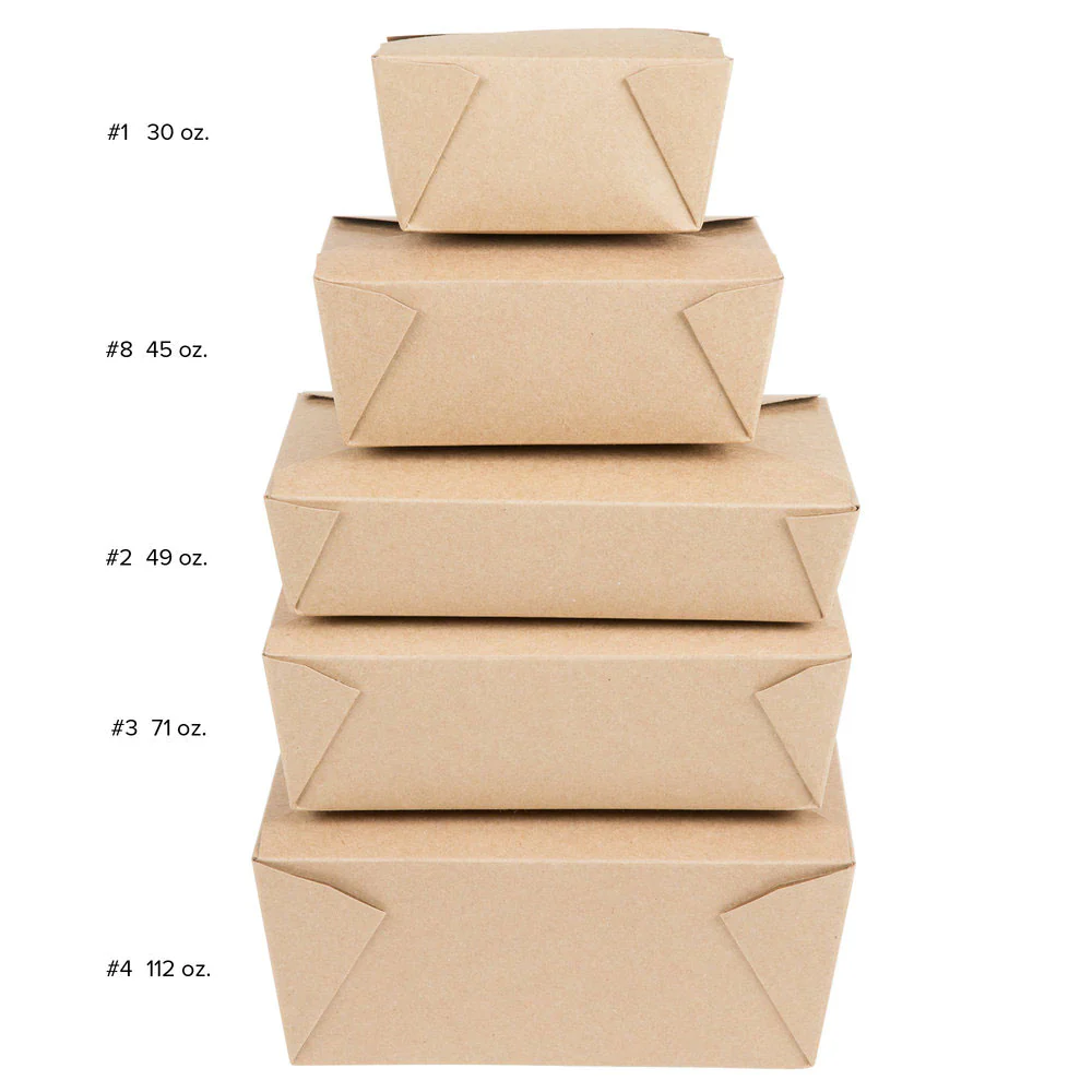 Kraft Deli Boxes 4 Flap #8 - Image 3