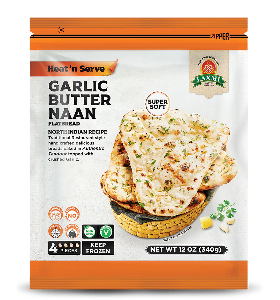 Laxmi  - Garlic Butter Naan - 4Pcs