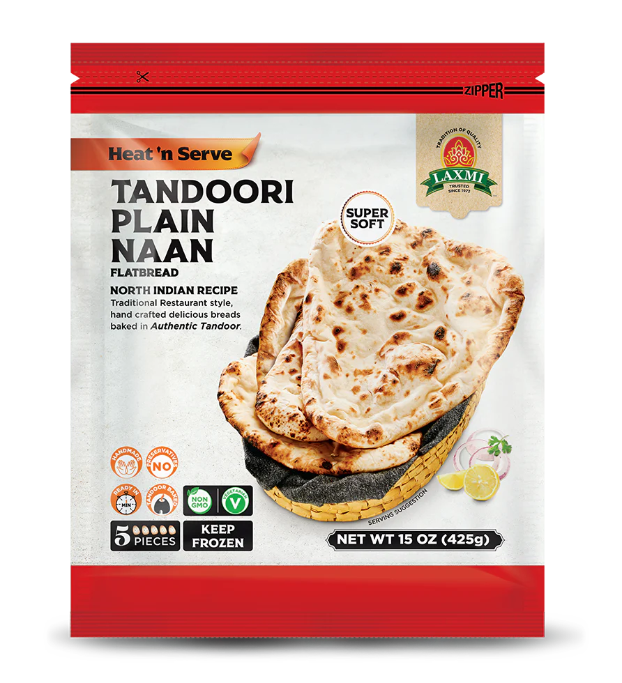 Laxmi - Tandoori Naan - Plain - 5Pcs