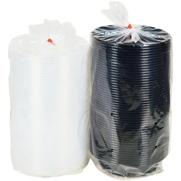 Maple - 6" Plastic Round Container Set - Black - Image 2