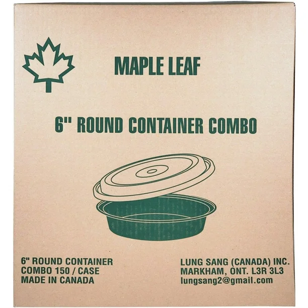 Maple - 6" Plastic Round Container Set - Black - Image 3