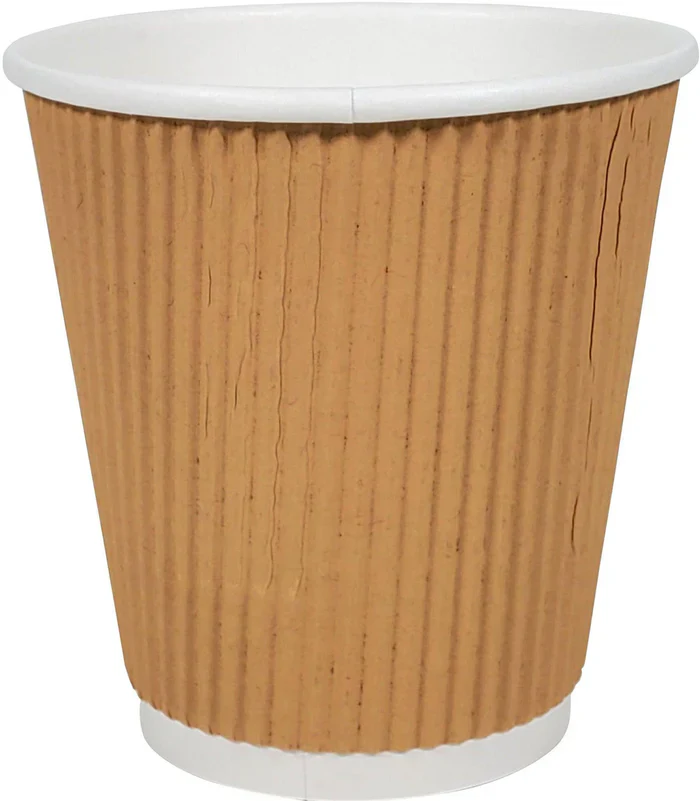 Morning Dew - 8oz Ripple Wall Paper Cup - Kraft