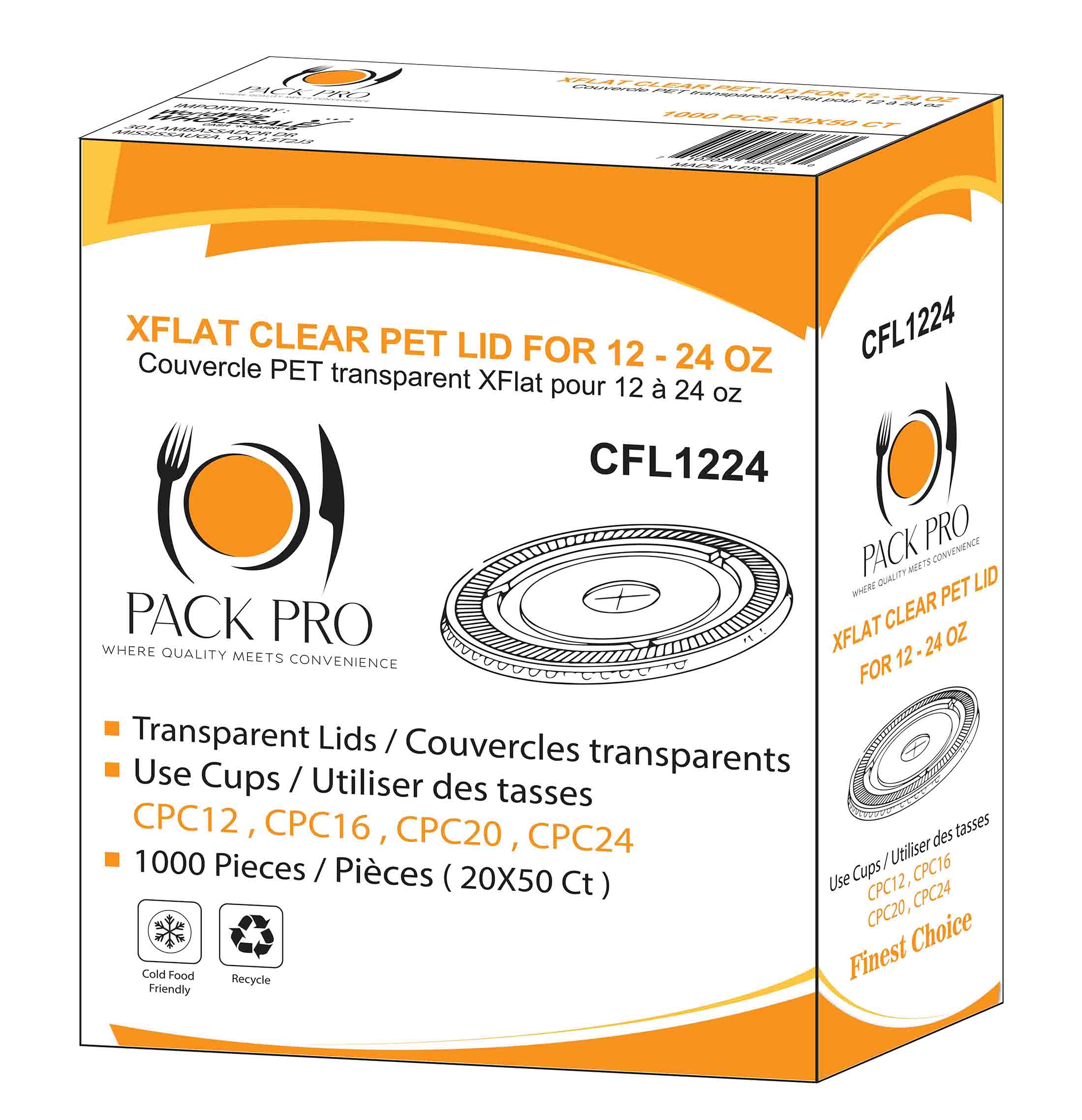 PackPro - 12-24oz Flat Lids For Clear Cups - Image 2