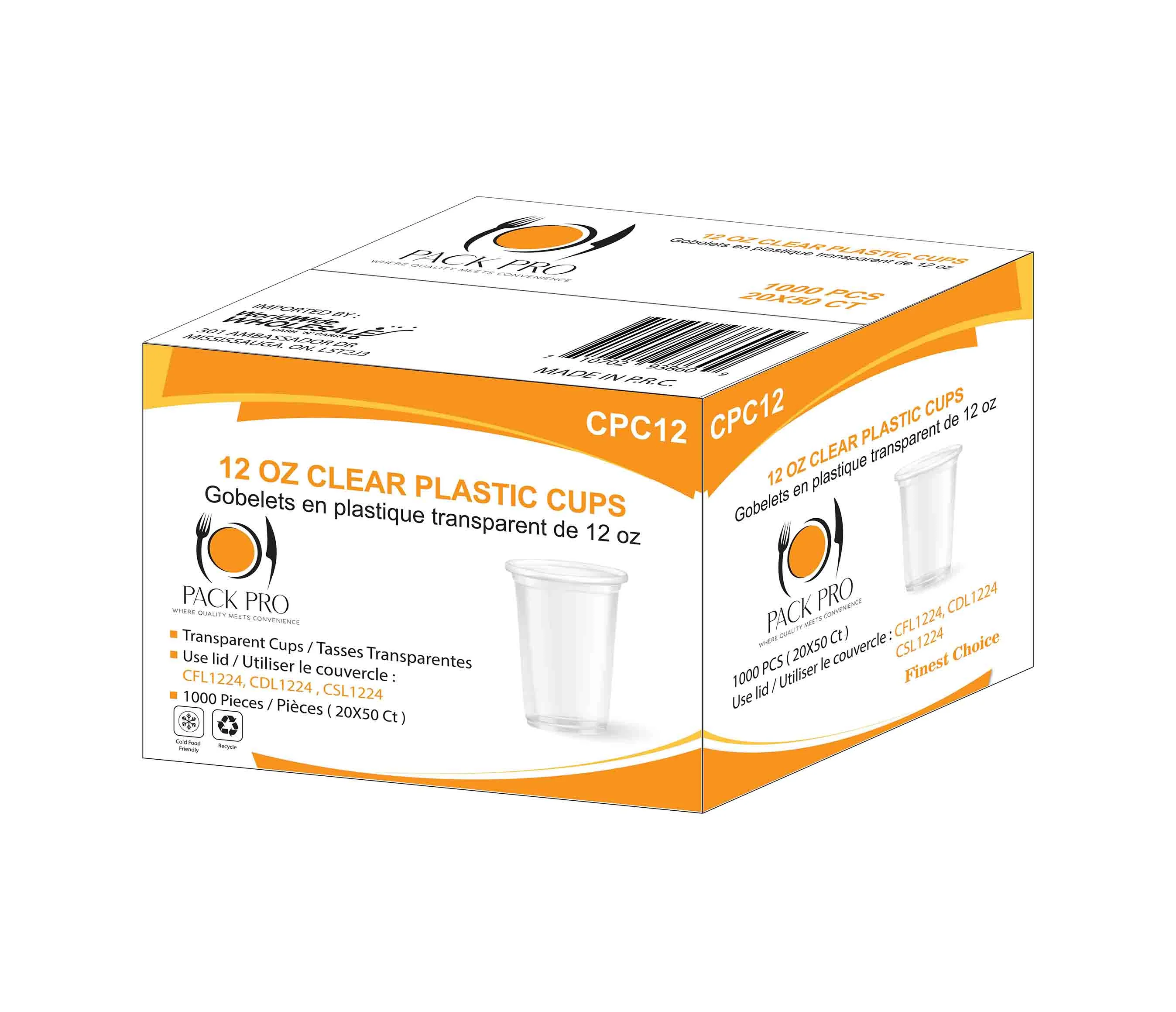 PackPro - 12 oz - Clear Cups - 50ct - Image 3
