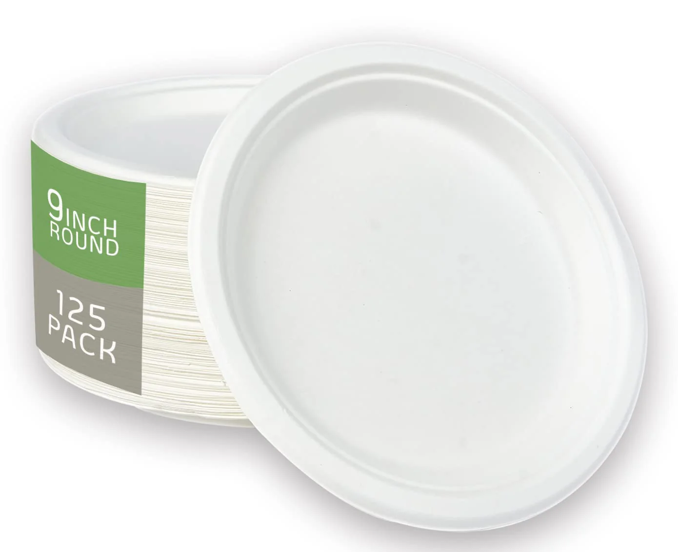 PPP - 9" Bagasse Paper Plate - Image 2