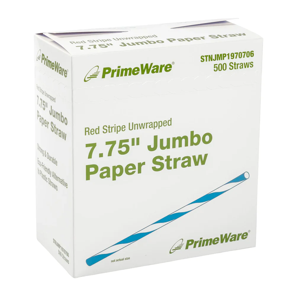 Straw Jumbo 7.75" Unwrapped Blue/White STNJMP1970706 - Image 3