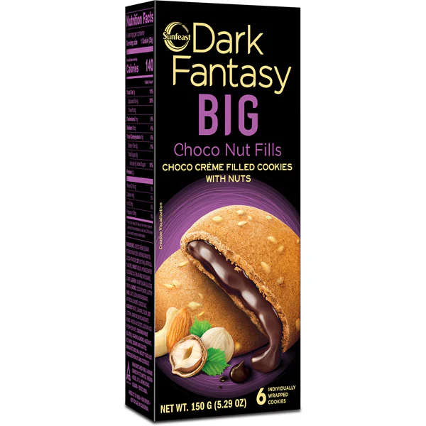 Sunfeast - Dark Fantasy Big Choco Nutfills - 150g