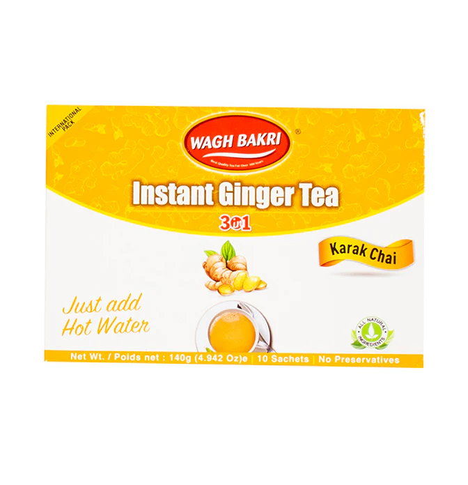 Wagh Bakri - Instant Ginger Tea - Unsweetened -140g